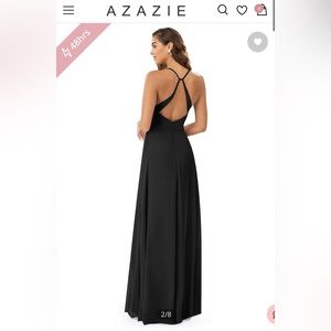 Azazie Bridesmaid Dress- black size 6